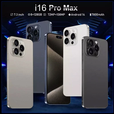 Unlocked 6.8" New Android Smartphone 6800mAh Dual Sim Mobile Phone 64/128/512 GB - Image 1 of 4