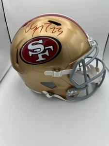 Christian McCaffrey signierter San Francisco 49ers Integralhelm Echtheitszertifikat Holog - Bild 1 von 3