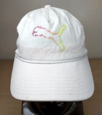 PUMA REBEL ADJUSTABLE STRAPBACK BASEBALL HAT/CAP, WHITE, YOUTH, OUTDOOR/SPORTS - Image 1 of 4