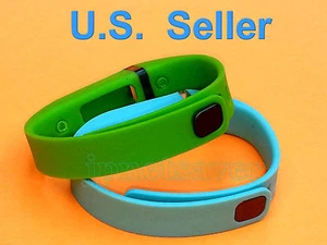 2 small Combo Lime GREEN, TEAL FitBit FLEX Wristband/Bracelet Only (NO TRACKER) - Picture 1 of 1