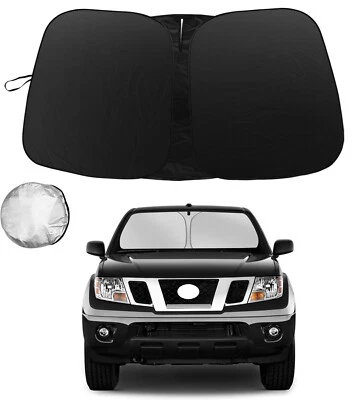 Parabrisas delantero de coche parasol bloque UV cubierta de ventana apta para Nissan Frontier 2006-21 Foto 1 de 4