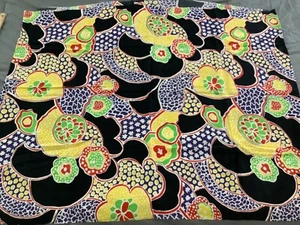 Vintage 1980’s Brightly Colored Fabric Large Piece 2 2/3 Yards - Picture 1 of 4