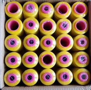 50 Spools Bright Yellow Multi Purpose Sewing Machine Threads T27 100% Polyester - Picture 1 of 9