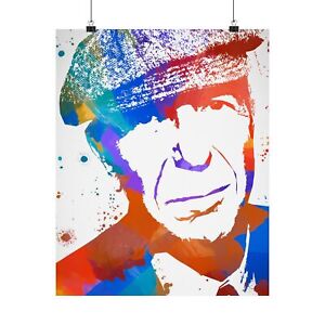 Leonard Cohen Colorful Painting Print