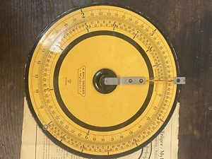 URALTE GROßE RECHENSCHEIBE TRÖGER MYLAU MIT GEBRAUCHSANWEISUNG - Bild 1 von 4