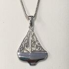Southern Gates Harbor Series Sailboat Pendant Charm Sterling Silver P105 Chain