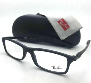 New RAY-BAN Rx-able Eyeglasses RB 7017 5196 54-17 Matte Black Rectangular Frames - Picture 1 of 11