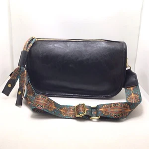 Boho Fashion Black Faux Leather Crossbody Shoulder Purse Bag - Picture 1 of 6