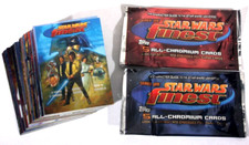 VINTAGE 1996 TOPPS FINEST SERIES 1 STAR WARS ALL CHROMIUM 65/90 CARD SET MINT!