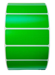 Etiquetas de impresora térmica directa 3,5 X 1,25 1000 por rollo 1" núcleo 5 rollos de VERDE - Imagen 1 de 5