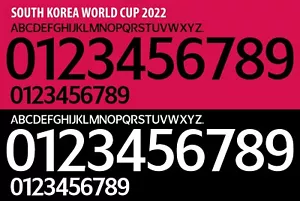 Name&Number Set For South Korea World Cup 2022 Home/Away National Football - Picture 1 of 3
