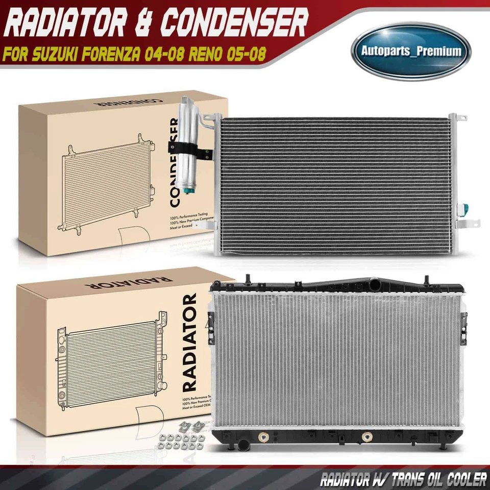 Комплект охлаждения радиатора и конденсатора переменного тока для Suzuki Forenza 2004-2008 Reno 2005-2008 - Изображение 1 из 4