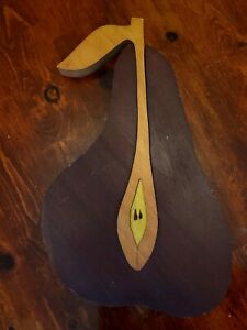 1970's MCM Abstract Pear Wood Carving