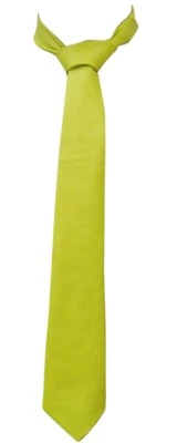 Corbata de cuero amarilla para hombre corbata de cuero genuino hecha a mano corbata de fiesta Foto 1 de 4