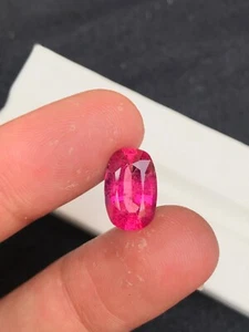 4 kt natürlicher Rubellit Turmalin schöne Farbe & Glanz Edelstein Afghanistan - Bild 1 von 5