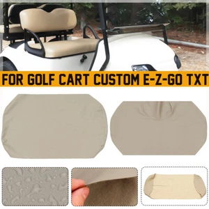 Juego combo de cubierta de asiento delantero para carro de golf beige de cuero PU para club car EZGO TXT RXV - Imagen 1 de 18