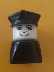 Lego Duplo Vintage Police Officer Cop Figure Building Brick Toy Pre-owned 