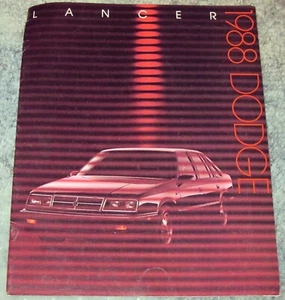 1988 Dodge Lancer Catalog Brochure Options & Specifications Original 12 pages - Bild 1 von 6