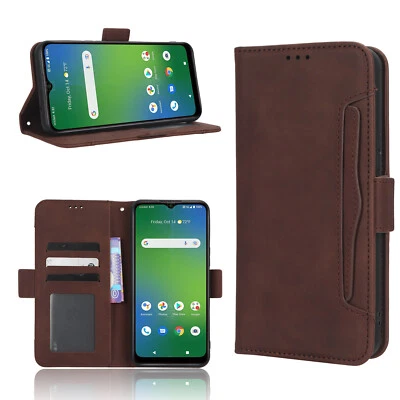 For Sharp Rouvo V Retro Leather Wallet Card Holder Flip Case + Screen Protector - Image 1 of 4