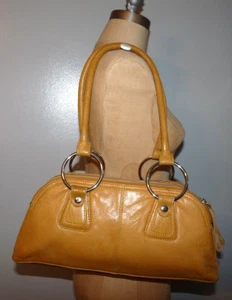 Borsa a tracolla Latico NJ.USA Gialla in Pelle 3 Sezioni Grandi! Spazioso - Foto 1 di 23