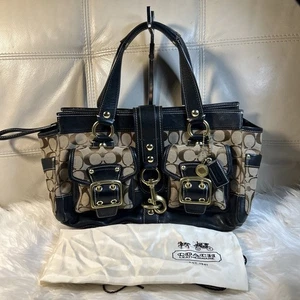COACH Mandy Bag Legacy Large Brown Signature C 65th Anniversary VGC! Rare! - Picture 1 of 19