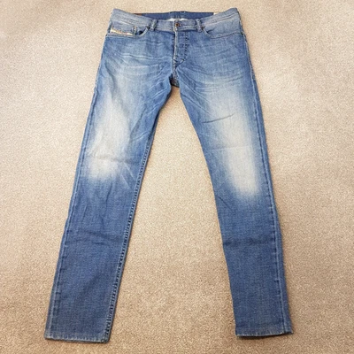 Jeans Diesel Para Hombre 32x31 Azul Tepphar 0665H Elastizados Ajustados Zanahoria Denim W32 L31 Foto 1 de 4