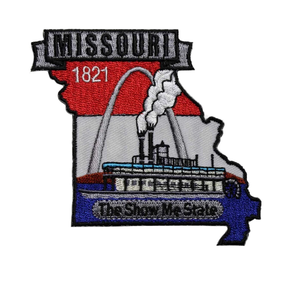 EE INC State Of Missouri Embroidered Iron On Patch St Louis Arch - Travel 115-L