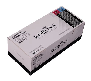10 Boxen (2500 Hülsen) Korona Slim White Filterhülsen, 6,8 mm Durchmesser - Bild 1 von 2