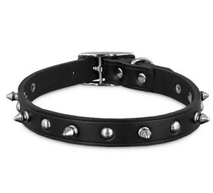 Bond & Co Spiked Leather Dog Collar Size M 15-18 “ NWT B5 - Picture 1 of 2
