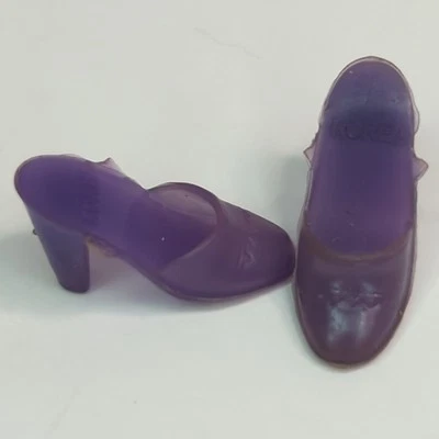 Muñeca Barbie superestrella vintage años 70 blanda suave tacón alto mulas púrpura Corea Foto 1 de 4
