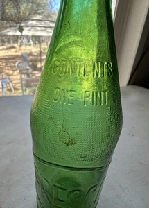 Botella de vidrio verde Fresca vintage sin depósito 10 oz soda producto Coca Cola 1 pinta - Imagen 1 de 11