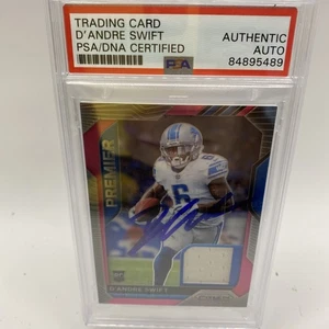 D'Andre Swift Signed 2020 Prizm Premier Patch RC Auto PSA/DNA Certified RPA 1/1 - Picture 1 of 8