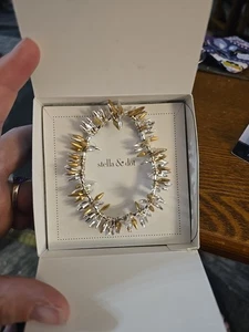 Stella & Dot RENEGADE CLUSTER ARMBAND Stretch kantig stachelige Spikes Bestseller Neu im Karton - Bild 1 von 3