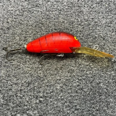 Bill Norman Super Scooper 275 DRP Vintage Crankbait Lure - Red Black Ribs - Image 1 of 4