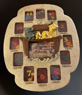 Arca de Noé ~ Bebês Primeiro Ano 12 Meses ~ Moldura Multi ~ Decoração para Presente - Imagem 1 de 2