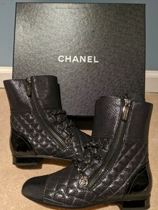 chanel flat booties