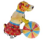 Clockwork Dog Pushes Round Ball Collectible Gift Home Decor