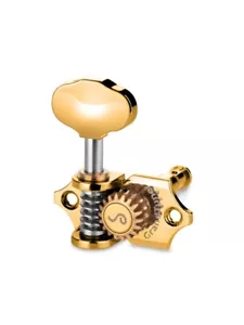 Schaller Germany 3x3 GOLD Grand Tune Tuners Tuning Keys with Butterbean Buttons - Picture 1 of 4