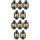  10 Pcs Mini Lanterns Distressed Oil Lamp Ornaments Kerosene