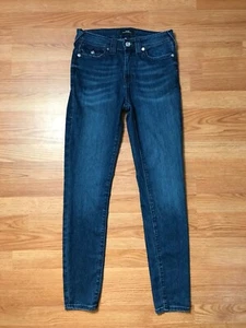True Religion Jennie Jeans Womens 28x30 Blue Mid Rise Super Skinny Stretch - Picture 1 of 11