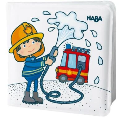 Libro de baño mágico HABA Bomberos - Mojar las páginas para revelar fondo colorido Foto 1 de 4