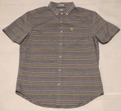 CAMISA MASCULINA PINGUIN Heritage slim fit listrada multicolorida tamanho M - Imagem 1 de 4