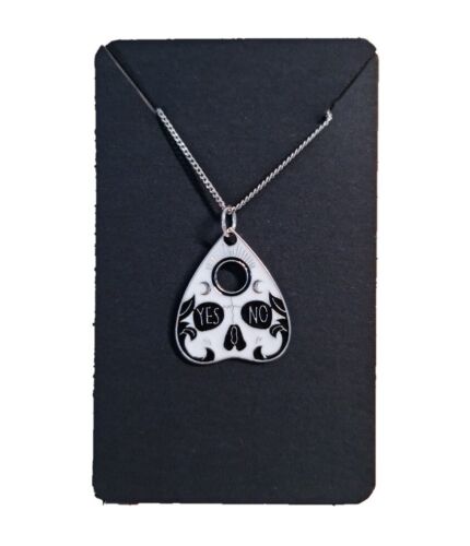 Ouija Planchette necklace. SKULL PLANCHETTE pendant. Mystical necklace jewellery