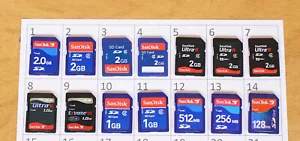 1x Tarjeta de memoria SD Sandisk vintage de calidad 128 MB, 1 GB, 2 GB Stock AU #6 - Imagen 1 de 2