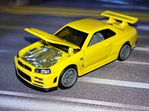 *Replica* R34 Convention GTR Hot Wheels Nissan Skyline yellow GT-R RLC Red Line - Picture 1 of 5