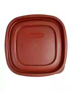Tapa de repuesto Rubbermaid roja 7J64 se adapta a contenedores de 6", medida exterior de 6,5" - Imagen 1 de 4