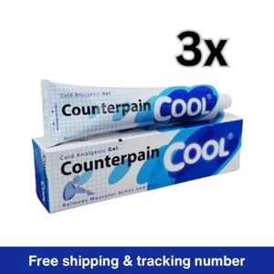 Counterpain Gel Cool Relieves Muscular Relaxing Massage Sport Cold Blue 120g x3 - Picture 1 of 8