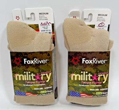 FoxRiver 疲劳战斗机军用压缩靴袜女式沙子(L & M) — 第 1/4 张图片