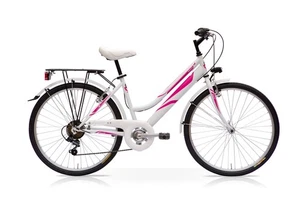CITY BIKE SPEEDCROSS GRACE 24 DONNA TY21 6V BIANCO - Foto 1 di 1
