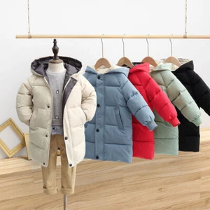 Kids Baby Boys Winter Jacket Hooded Down Cotton Coat Thick Warm Parka Outerwear - Picture 1 of 22